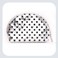 Hollow PU Cosmetics Travel Bag with Zipper Closure Womens Casual for Toiletry Hand-Held Bag Direct From Manufacturer