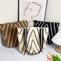 Niche Large Capacity Bucket Shoulder Tote Bag Korean Style Fashionable Lazy Style Underarm Bag Popular Mommy Bag