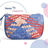 Fashion Womens PU Zipper-closed Travel Storage Bag, with a Woven Pattern Cosmetic Bag Inside. Airlines Inflight Wash B