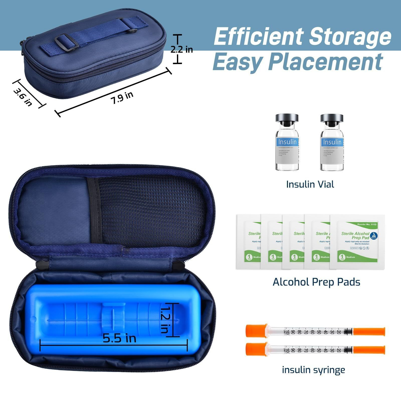 Portable Fashion Travel Insulin Refrigerator Bag Double Ice Bag Design with Thermometer Luxury Leather Medicine Bag