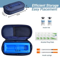 Portable Fashion Travel Insulin Refrigerator Bag Double Ice Bag Design with Thermometer Luxury Leather Medicine Bag