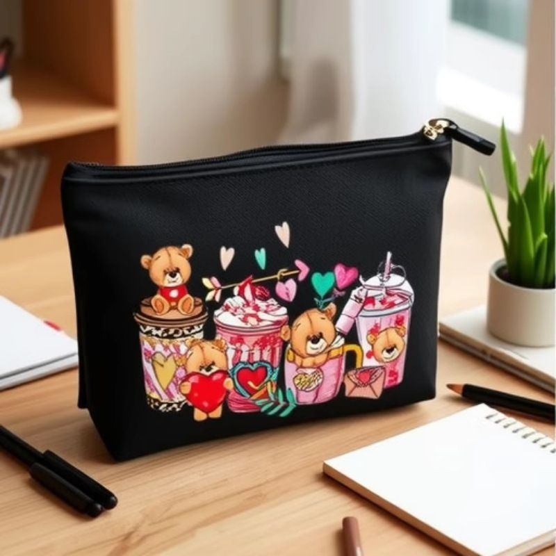 InflightWomens Multi-functional Waterproof Makeup Bag for Amazon Cross-border. Embroidered Storage Student Stationery