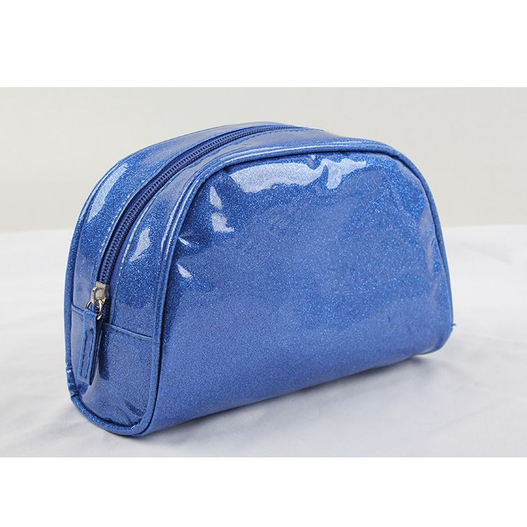 Girly Cute Literary Glitter PU Womens Bag Eco-Friendly Casual Portable Cosmetic Pencil Pouch Zipper Makeup Brush Stora