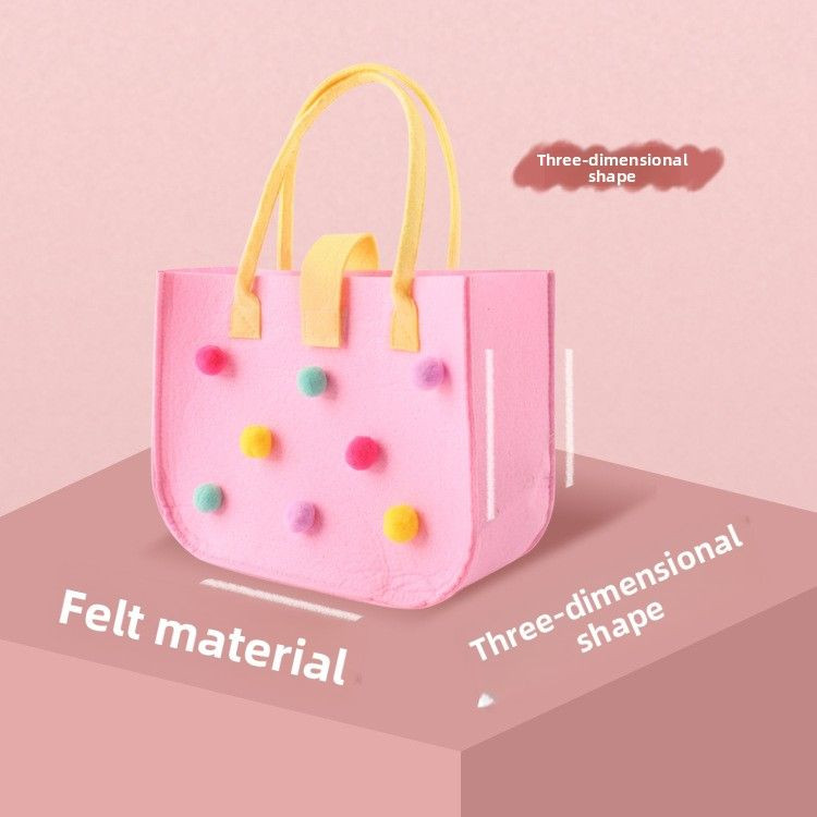 Womens Little Red Book Style Cartoon Felt Cloth Handbag Fashionable Baby Handbag Gift Candy Bag Shopping Bags