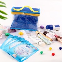 Durable Black PVC Mesh Makeup Bag Zipper Fashionable Letter Pattern Mini Cosmetic Bag Customizable Private Label Large