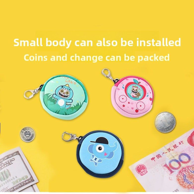 Wholesale Childrens Cute Zipper Coin Purses Diving Material Round Gift Bag