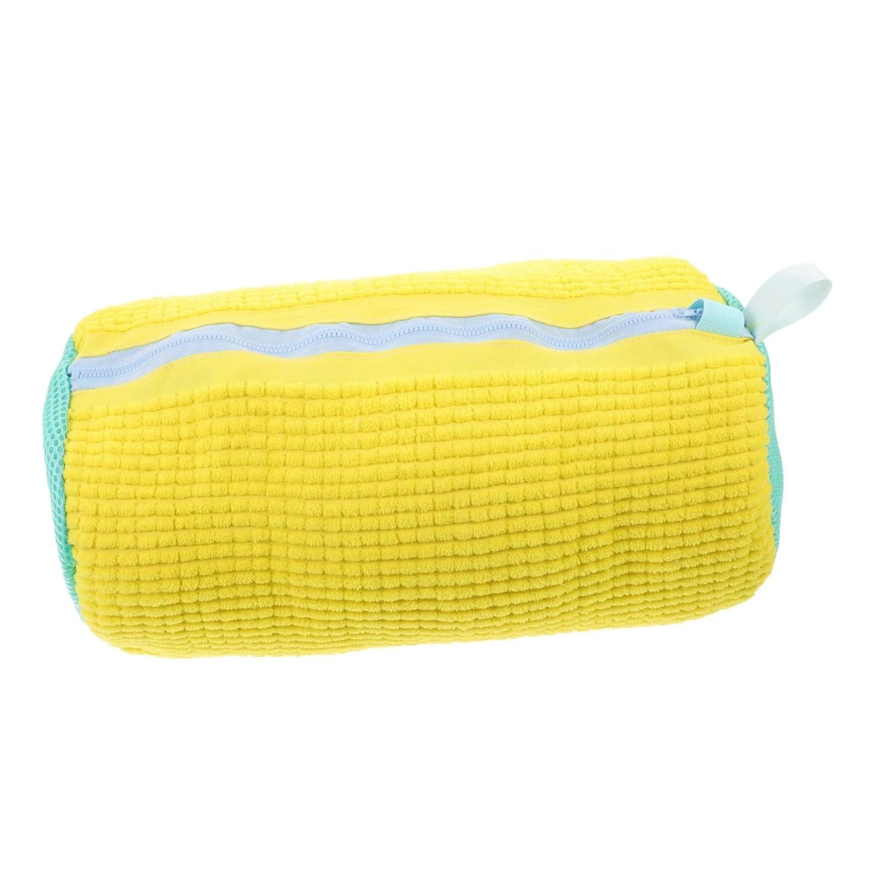 Cross-Border Reusable Sports Shoe Care Bag New Zipper Chenille Brake for Machine Washing Made of Polyester for Laundry